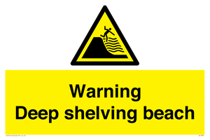 WL7485: Warning Deep shelving beach