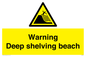 WL7485: Warning Deep shelving beach