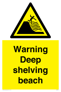 WL7485: Warning Deep shelving beach
