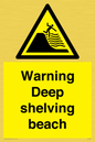 WL7485: Warning Deep shelving beach