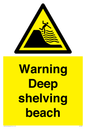 WL7485: Warning Deep shelving beach