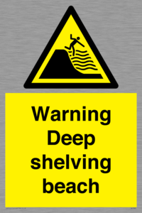 WL7485: Warning Deep shelving beach