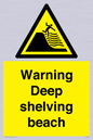 WL7485: Warning Deep shelving beach
