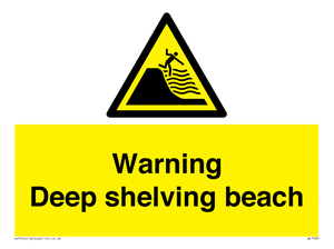 WL7485: Warning Deep shelving beach