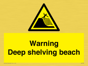 WL7485: Warning Deep shelving beach