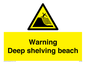 WL7485: Warning Deep shelving beach
