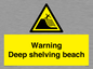 WL7485: Warning Deep shelving beach