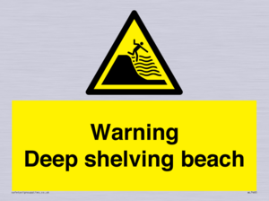 WL7485: Warning Deep shelving beach