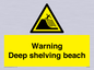 WL7485: Warning Deep shelving beach