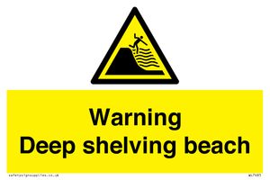 WL7485: Warning Deep shelving beach