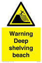 WL7485: Warning Deep shelving beach