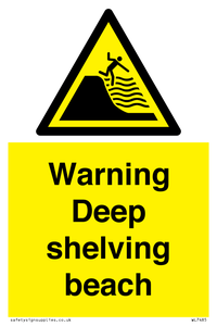 WL7485: Warning Deep shelving beach