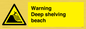 WL7485: Warning Deep shelving beach