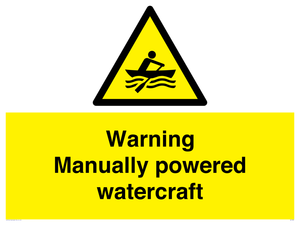 WL7489: Warning Manually powered watercraft