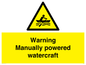 WL7489: Warning Manually powered watercraft