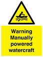 WL7489: Warning Manually powered watercraft