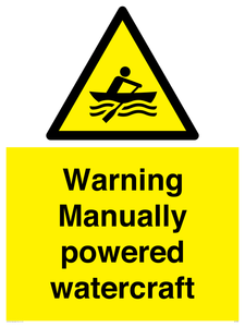 WL7489: Warning Manually powered watercraft