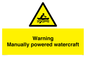 WL7489: Warning Manually powered watercraft