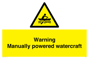 WL7489: Warning Manually powered watercraft