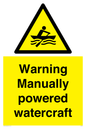 WL7489: Warning Manually powered watercraft