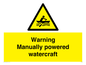 WL7489: Warning Manually powered watercraft