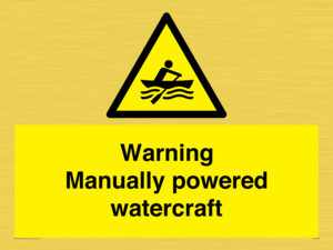 WL7489: Warning Manually powered watercraft