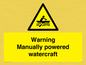 WL7489: Warning Manually powered watercraft