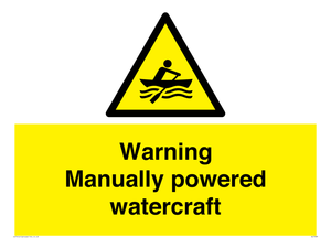 WL7489: Warning Manually powered watercraft