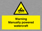 WL7489: Warning Manually powered watercraft