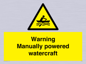 WL7489: Warning Manually powered watercraft