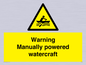 WL7489: Warning Manually powered watercraft