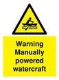 WL7489: Warning Manually powered watercraft