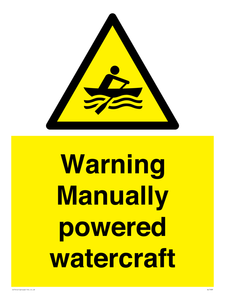 WL7489: Warning Manually powered watercraft