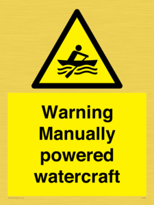 WL7489: Warning Manually powered watercraft