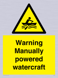 WL7489: Warning Manually powered watercraft
