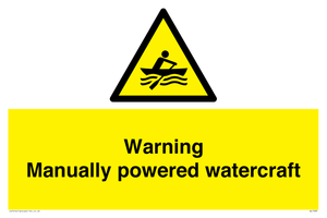WL7489: Warning Manually powered watercraft