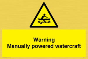WL7489: Warning Manually powered watercraft