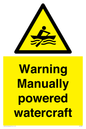 WL7489: Warning Manually powered watercraft