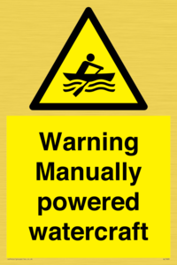 WL7489: Warning Manually powered watercraft