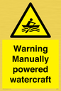 WL7489: Warning Manually powered watercraft
