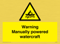 WL7489: Warning Manually powered watercraft