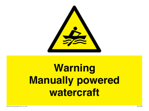 WL7489: Warning Manually powered watercraft