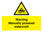 WL7489: Warning Manually powered watercraft