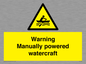WL7489: Warning Manually powered watercraft