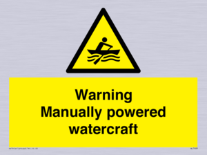 WL7489: Warning Manually powered watercraft