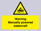 WL7489: Warning Manually powered watercraft