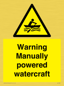 WL7489: Warning Manually powered watercraft