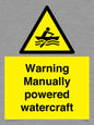 WL7489: Warning Manually powered watercraft