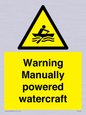 WL7489: Warning Manually powered watercraft