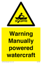 WL7489: Warning Manually powered watercraft